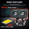 LB2 Motorcycle Dual Color Fog Light